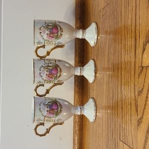 Royal Vienna China, yellow band courting scene, demitasse teacup